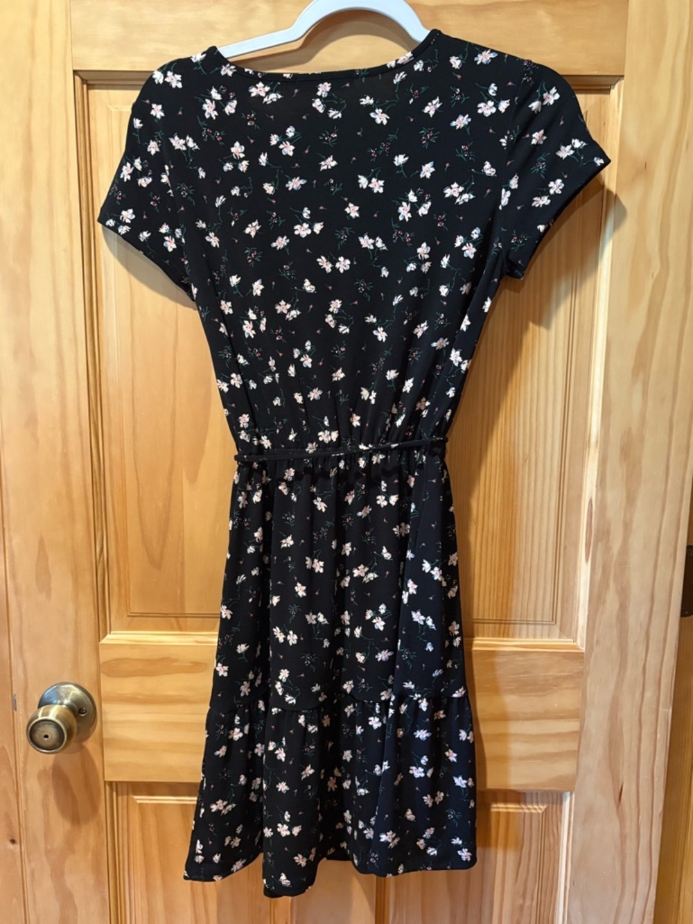 Banana Republic Black Floral jersey dress size XXSP - Picture 3 of 12